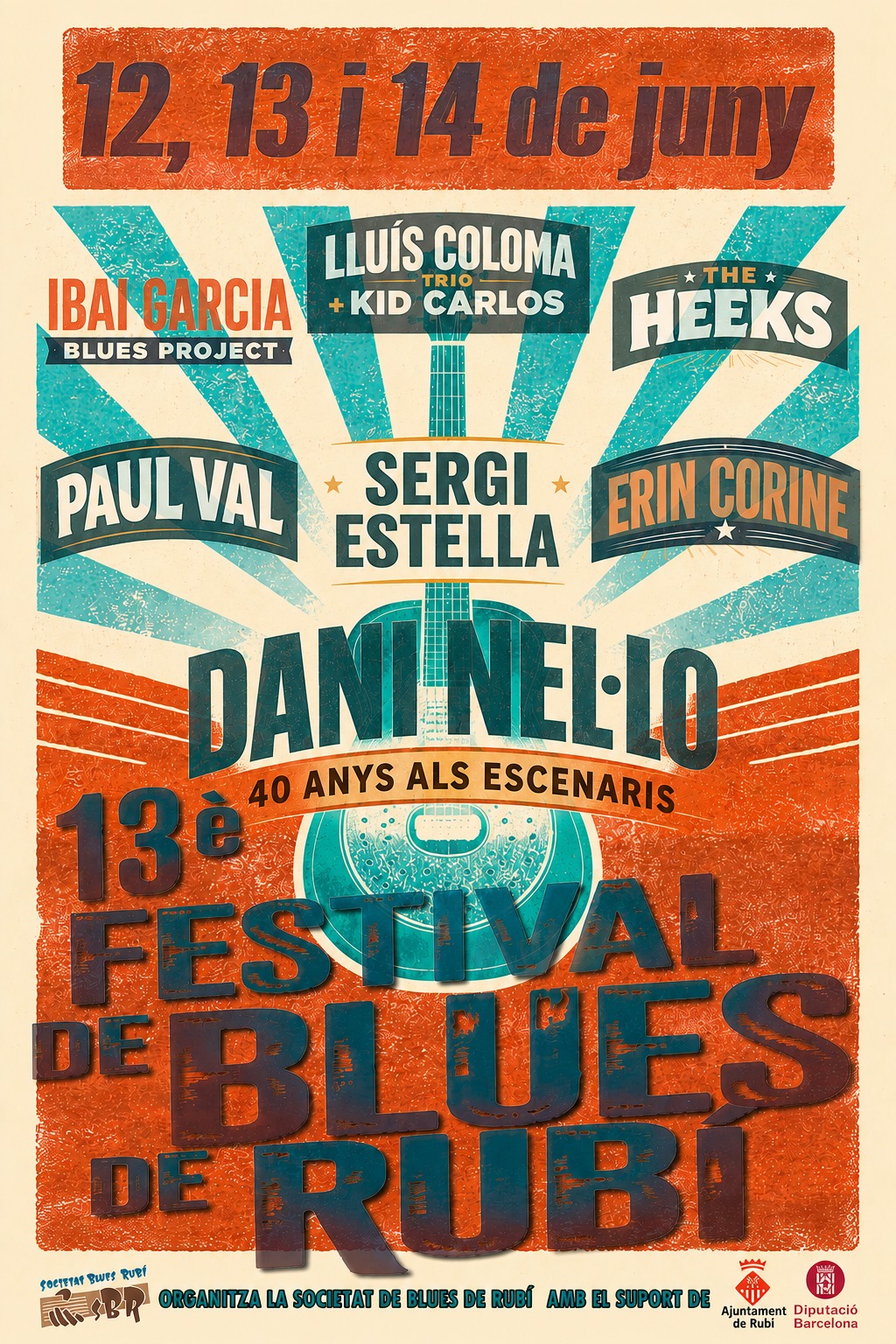 Cartell complet 13è Festival de Blues de Rubí