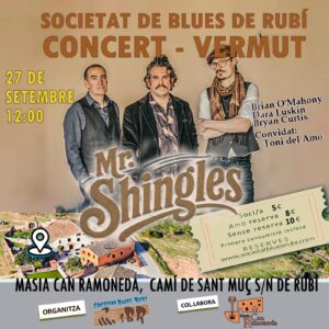CONCERT VERMUT: Mr.Shingles. Diumenge 27/09 a les 12:00h