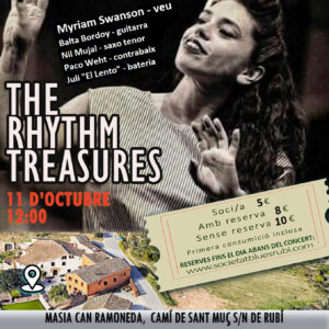 CONCERT VERMUT: THE RHYTHM TREASURES. Diumenge 11/10 a les 12:00h